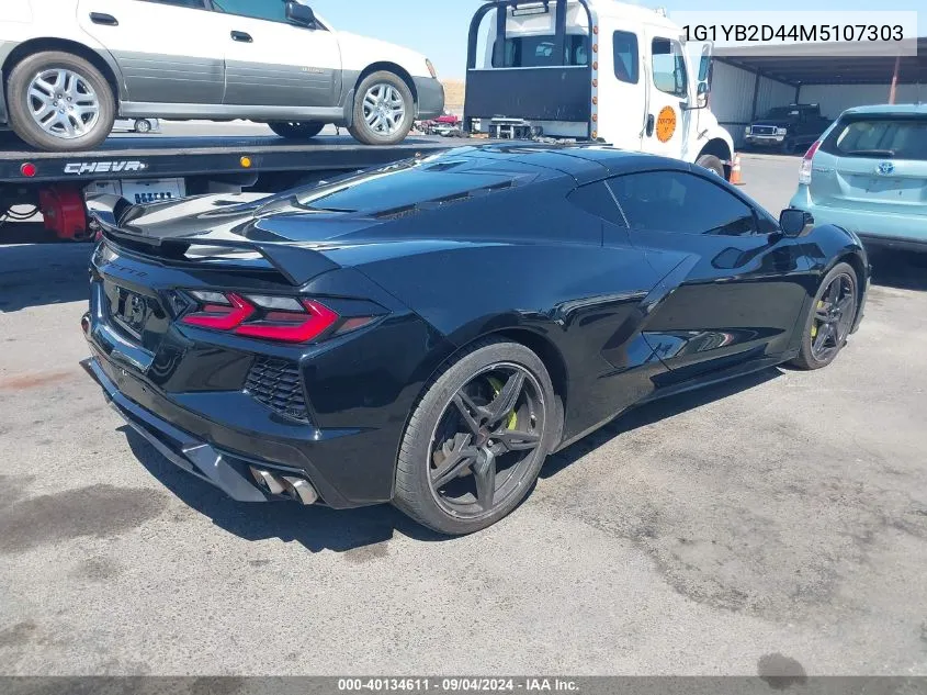 2021 Chevrolet Corvette Stingray Rwd 2Lt VIN: 1G1YB2D44M5107303 Lot: 40134611