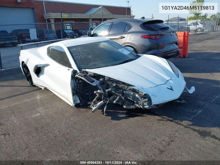 2021 Chevrolet Corvette Stingray Rwd 1Lt VIN: 1G1YA2D46M5119813 Lot: 40584353