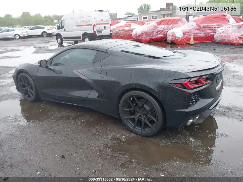 1G1YC2D43N5106156 2022 Chevrolet Corvette Stingray