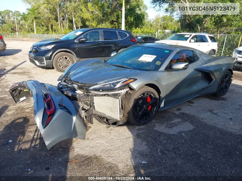 2022 Chevrolet Corvette Stingray Rwd 3Lt VIN: 1G1YC3D45N5123479 Lot: 40659184