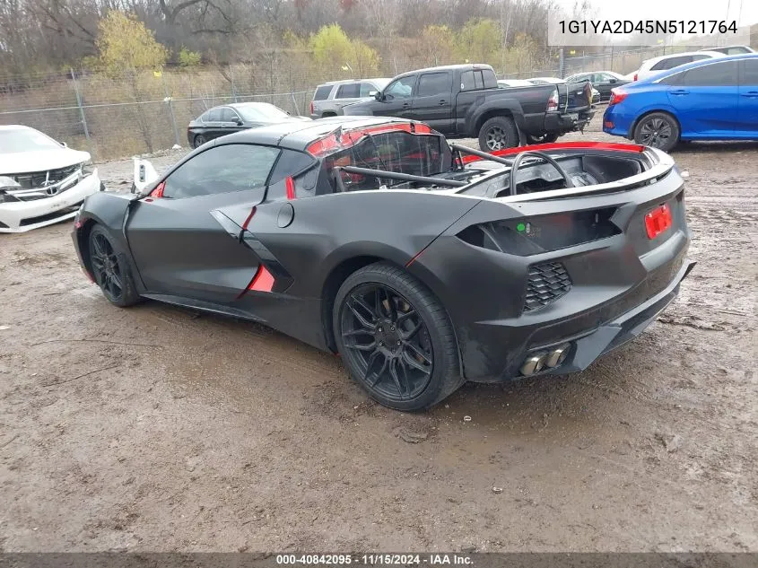 2022 Chevrolet Corvette Stingray Rwd 1Lt VIN: 1G1YA2D45N5121764 Lot: 40842095