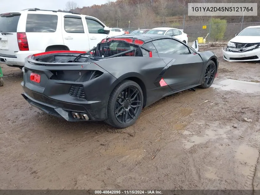 2022 Chevrolet Corvette Stingray Rwd 1Lt VIN: 1G1YA2D45N5121764 Lot: 40842095