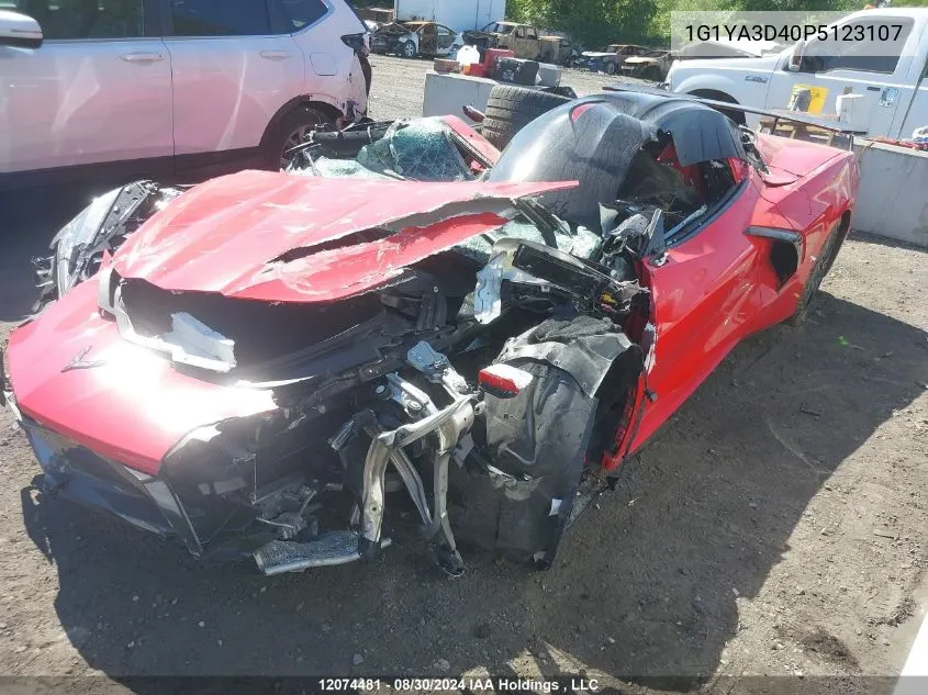 2023 Chevrolet Corvette VIN: 1G1YA3D40P5123107 Lot: 12074481