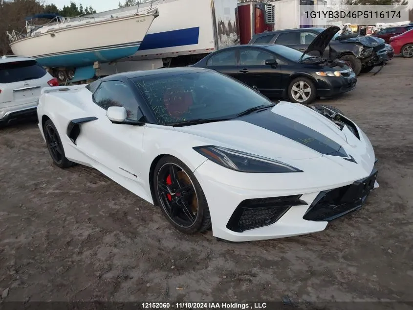 2023 Chevrolet Corvette VIN: 1G1YB3D46P5116174 Lot: 12152060