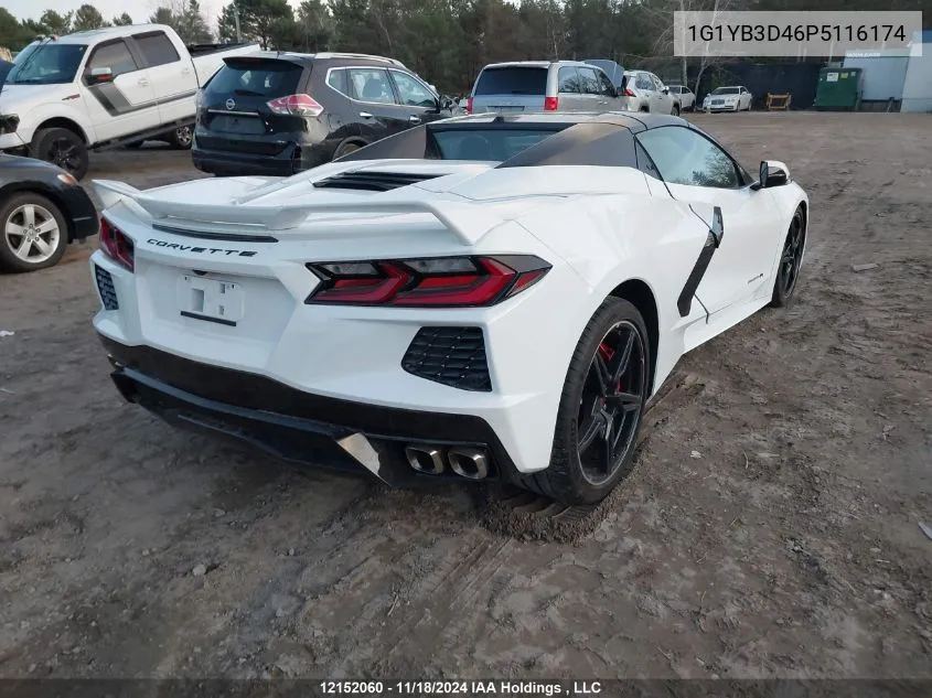 2023 Chevrolet Corvette VIN: 1G1YB3D46P5116174 Lot: 12152060