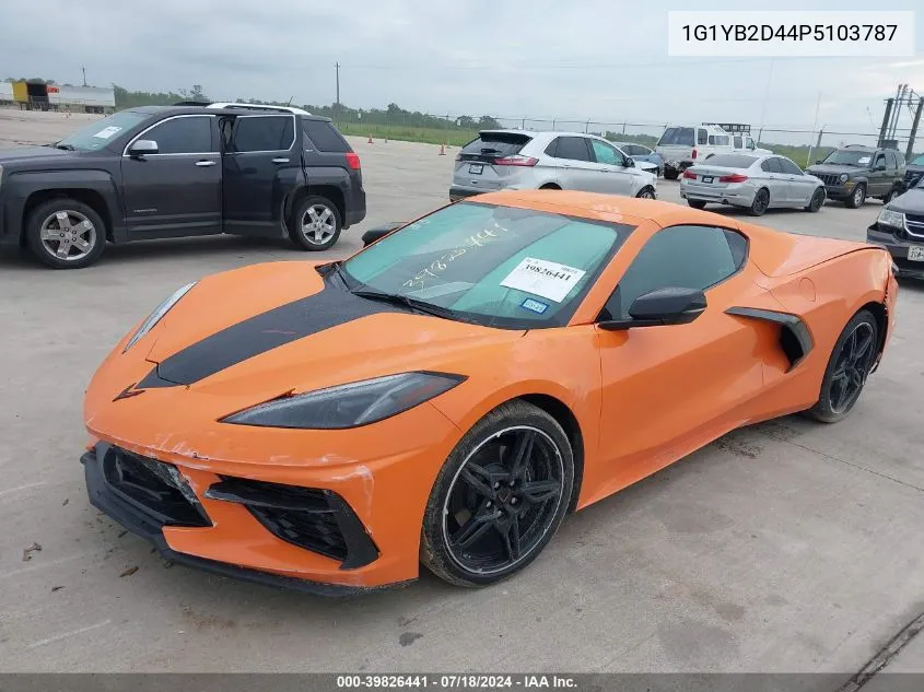 2023 Chevrolet Corvette Stingray Rwd 2Lt VIN: 1G1YB2D44P5103787 Lot: 39826441