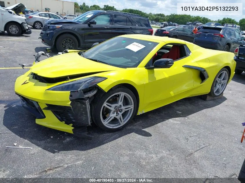 2023 Chevrolet Corvette Stingray Rwd 1Lt VIN: 1G1YA3D42P5132293 Lot: 40190403