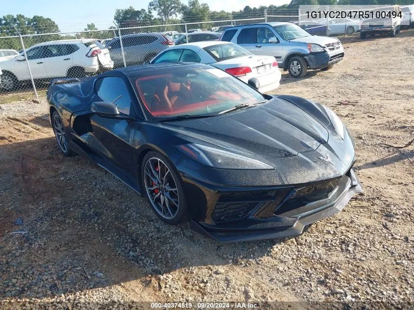 2024 Chevrolet Corvette Stingray Rwd 3Lt VIN: 1G1YC2D47R5100494 Lot: 40374519