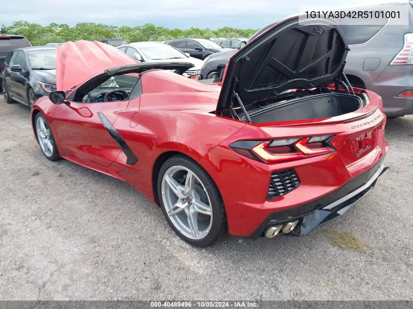 2024 Chevrolet Corvette Stingray 1Lt VIN: 1G1YA3D42R5101001 Lot: 40489496