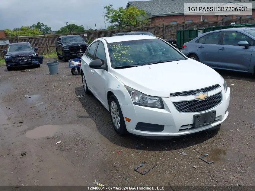 2011 Chevrolet Cruze VIN: 1G1PA5SH3B7206931 Lot: 12048081