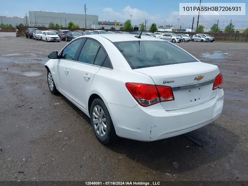 2011 Chevrolet Cruze VIN: 1G1PA5SH3B7206931 Lot: 12048081