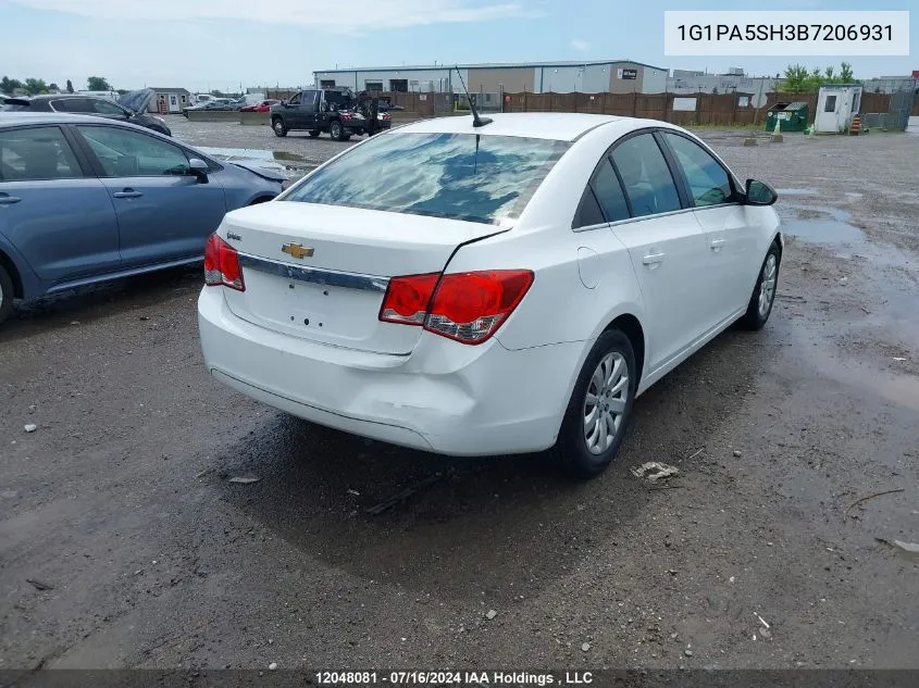 2011 Chevrolet Cruze VIN: 1G1PA5SH3B7206931 Lot: 12048081