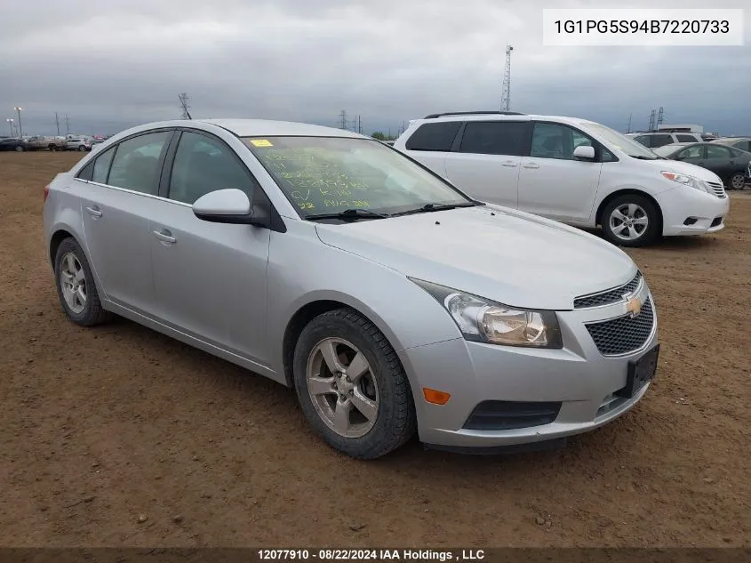 1G1PG5S94B7220733 2011 Chevrolet Cruze Lt