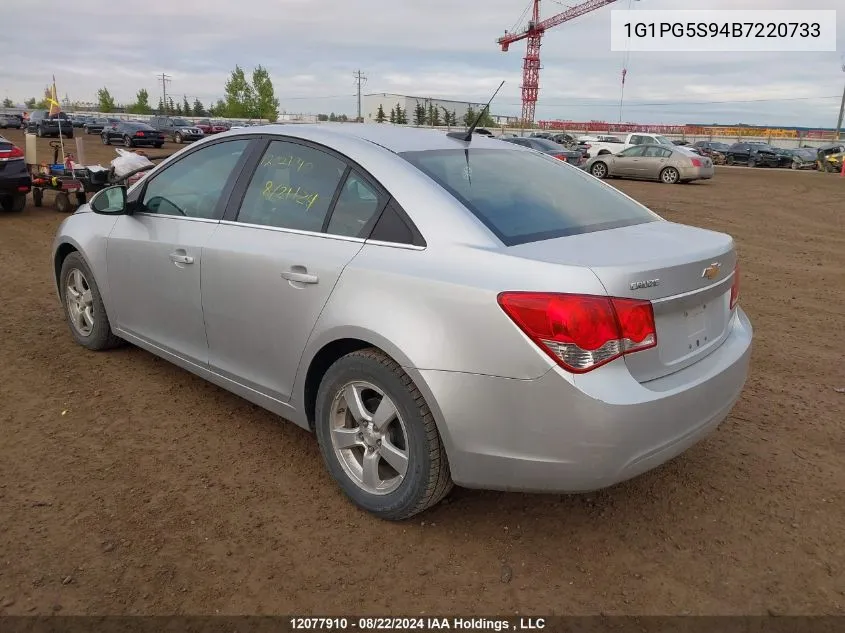 1G1PG5S94B7220733 2011 Chevrolet Cruze Lt