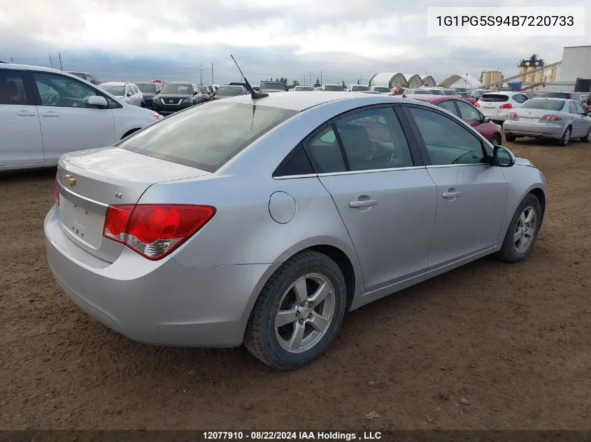 1G1PG5S94B7220733 2011 Chevrolet Cruze Lt