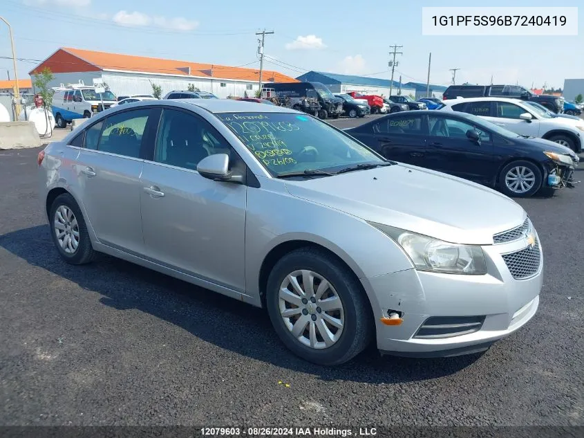 1G1PF5S96B7240419 2011 Chevrolet Cruze