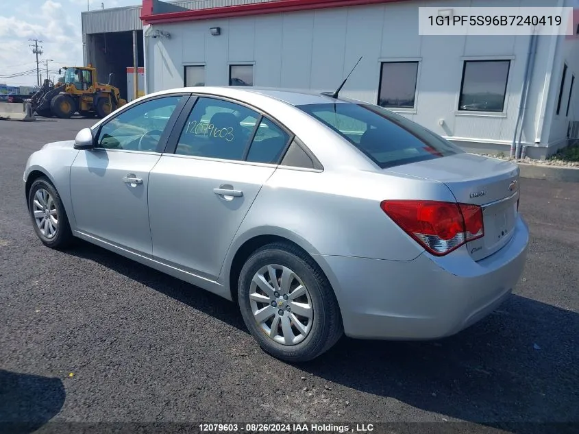 1G1PF5S96B7240419 2011 Chevrolet Cruze