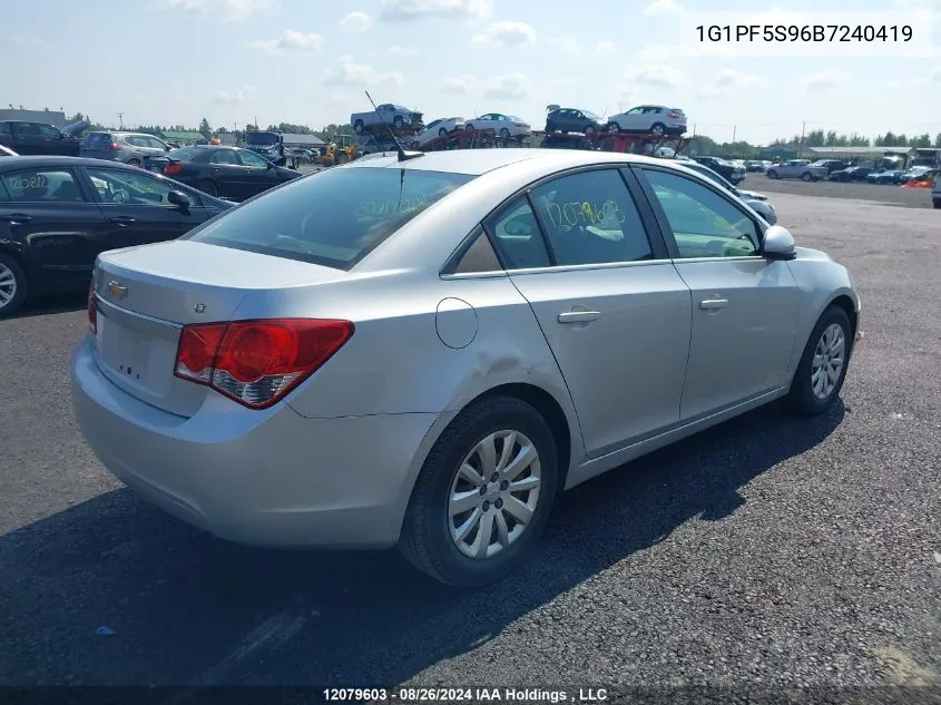 2011 Chevrolet Cruze VIN: 1G1PF5S96B7240419 Lot: 12079603