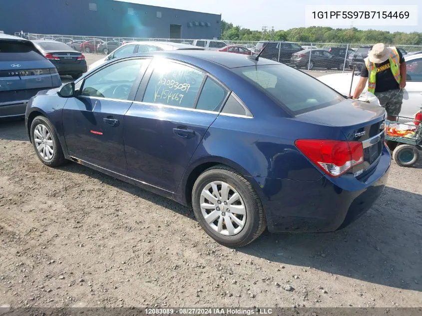 2011 Chevrolet Cruze Lt VIN: 1G1PF5S97B7154469 Lot: 12083089