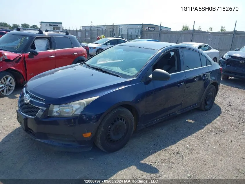 2011 Chevrolet Cruze Ls VIN: 1G1PA5SH0B7182670 Lot: 12086797