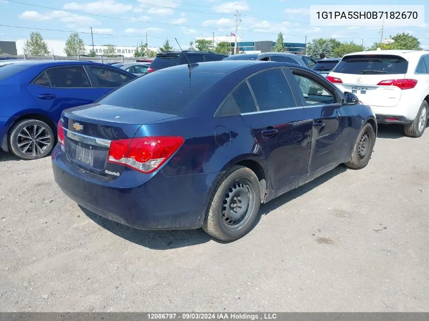 1G1PA5SH0B7182670 2011 Chevrolet Cruze Ls