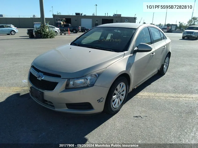 2011 Chevrolet Cruze Lt Turbo VIN: 1G1PF5S95B7282810 Lot: 20177908