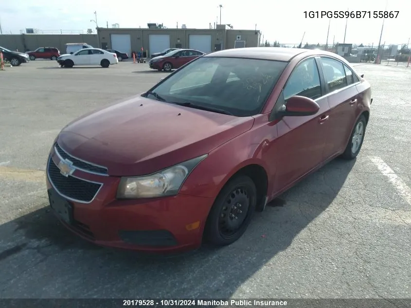 2011 Chevrolet Cruze Lt Turbo VIN: 1G1PG5S96B7155867 Lot: 20179528