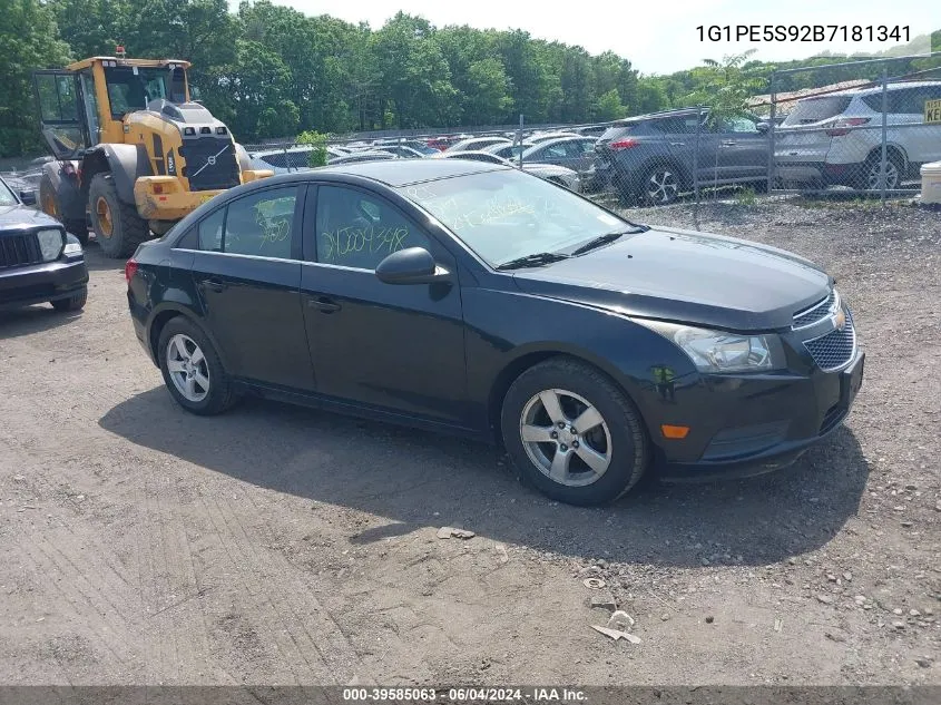 2011 Chevrolet Cruze Lt VIN: 1G1PE5S92B7181341 Lot: 39585063