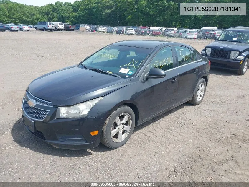 2011 Chevrolet Cruze Lt VIN: 1G1PE5S92B7181341 Lot: 39585063