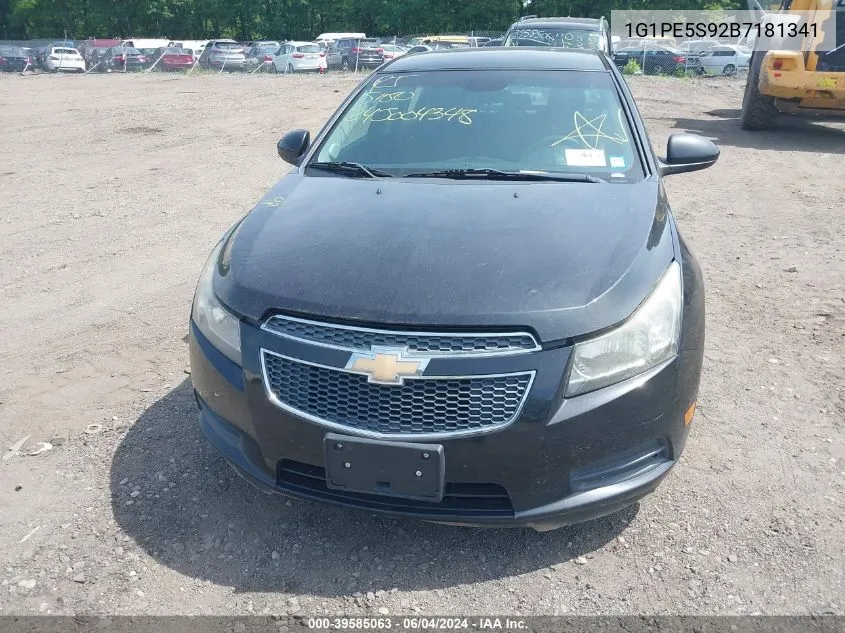 2011 Chevrolet Cruze Lt VIN: 1G1PE5S92B7181341 Lot: 39585063