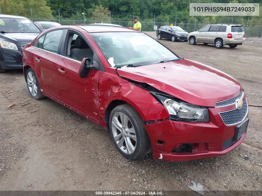 2011 Chevrolet Cruze Ltz VIN: 1G1PH5S94B7249033 Lot: 39942345