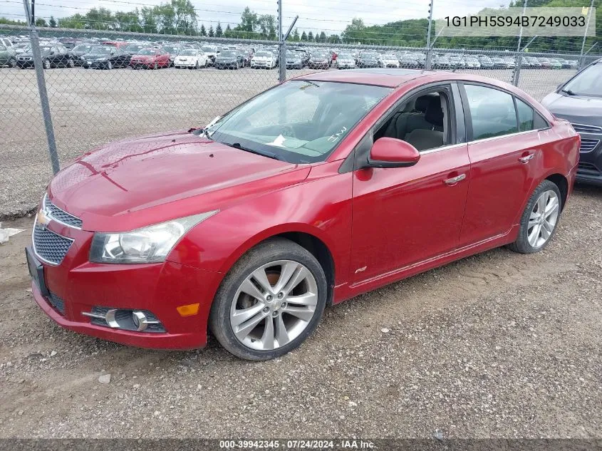 2011 Chevrolet Cruze Ltz VIN: 1G1PH5S94B7249033 Lot: 39942345