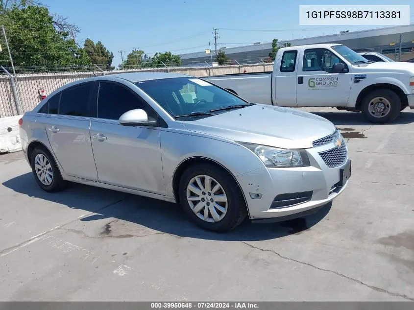 1G1PF5S98B7113381 2011 Chevrolet Cruze 1Lt