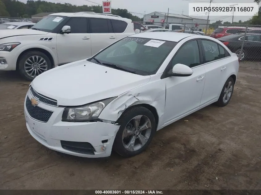 2011 Chevrolet Cruze 2Lt VIN: 1G1PG5S92B7116807 Lot: 40083601