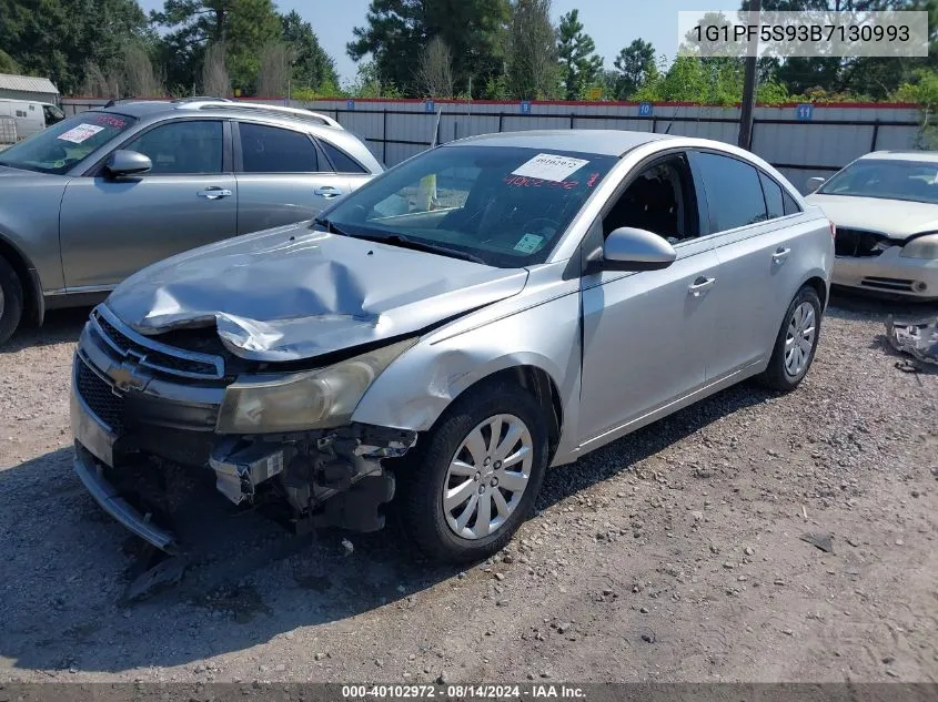 2011 Chevrolet Cruze 1Lt VIN: 1G1PF5S93B7130993 Lot: 40102972