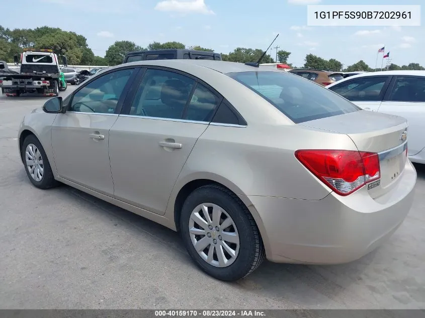 2011 Chevrolet Cruze 1Lt VIN: 1G1PF5S90B7202961 Lot: 40159170