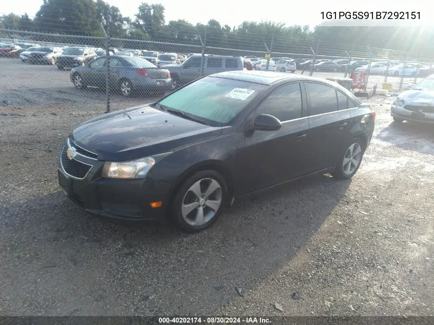 1G1PG5S91B7292151 2011 Chevrolet Cruze 2Lt