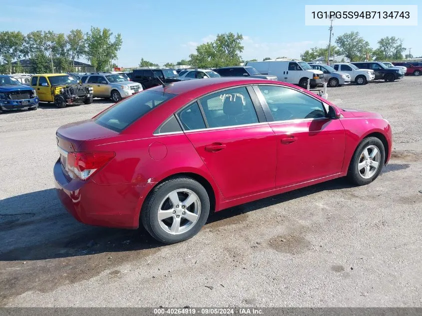 1G1PG5S94B7134743 2011 Chevrolet Cruze 2Lt