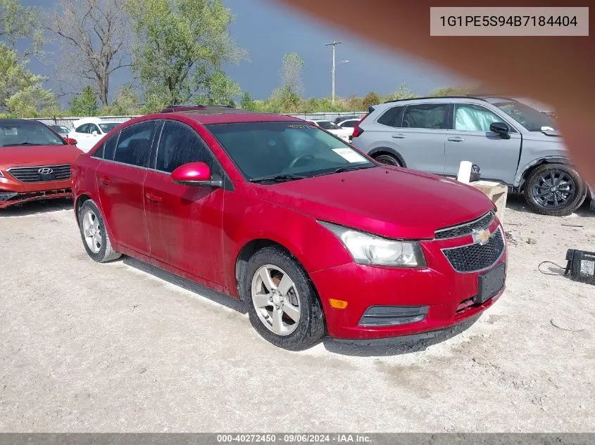 2011 Chevrolet Cruze Lt VIN: 1G1PE5S94B7184404 Lot: 40272450