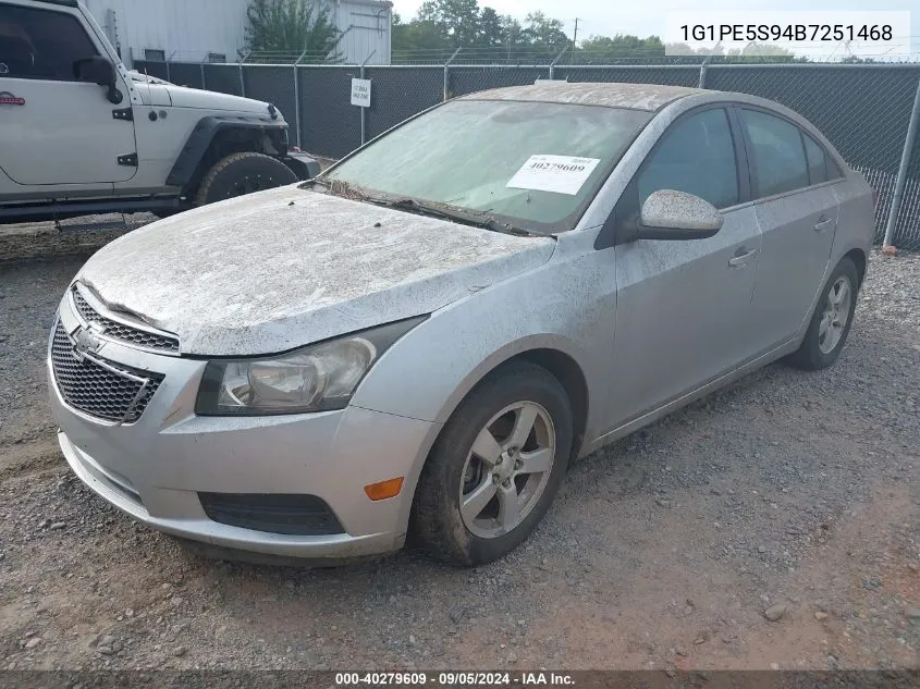 2011 Chevrolet Cruze Lt VIN: 1G1PE5S94B7251468 Lot: 40279609