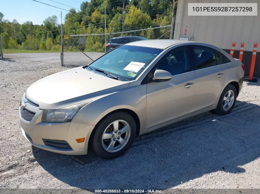 2011 Chevrolet Cruze Lt VIN: 1G1PE5S92B7257298 Lot: 40288833