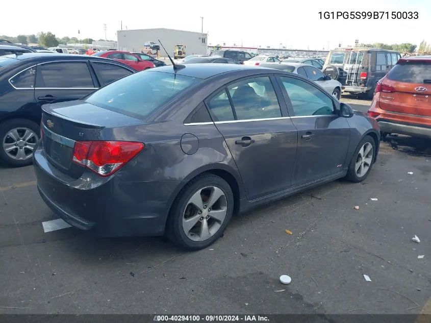 2011 Chevrolet Cruze 2Lt VIN: 1G1PG5S99B7150033 Lot: 40294100