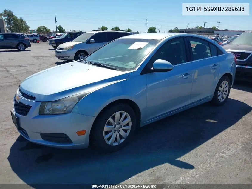 1G1PF5S9XB7289638 2011 Chevrolet Cruze 1Lt