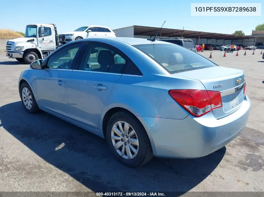 1G1PF5S9XB7289638 2011 Chevrolet Cruze 1Lt