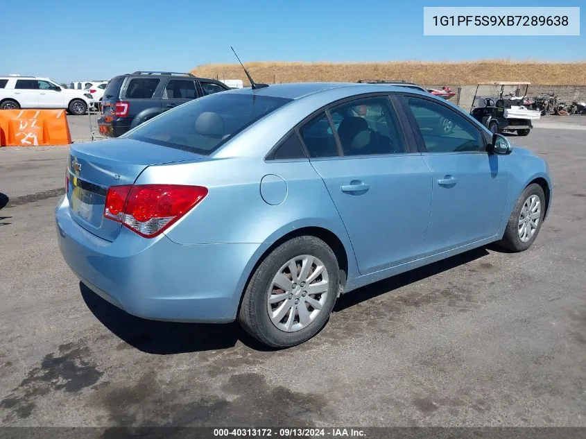 1G1PF5S9XB7289638 2011 Chevrolet Cruze 1Lt