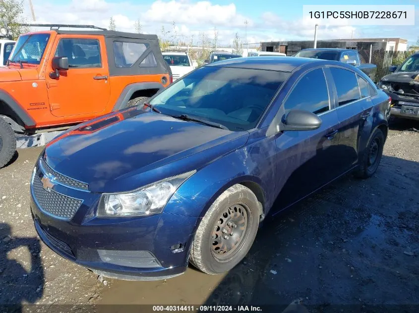 1G1PC5SH0B7228671 2011 Chevrolet Cruze Ls