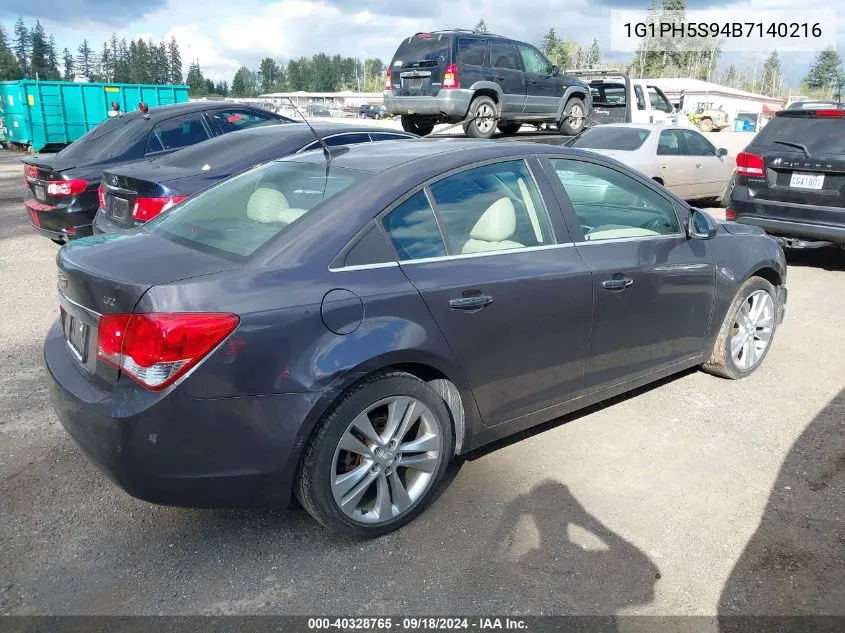 2011 Chevrolet Cruze Ltz VIN: 1G1PH5S94B7140216 Lot: 40328765