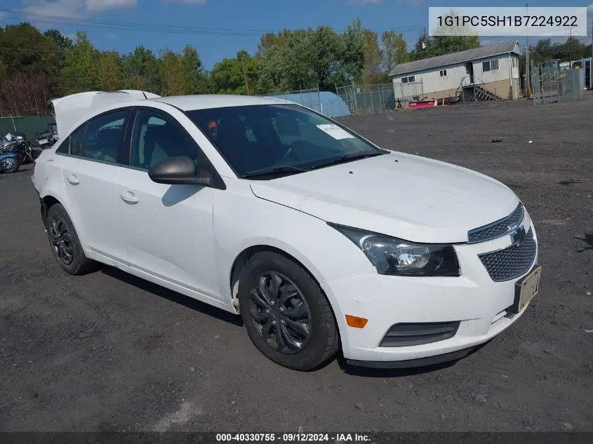 1G1PC5SH1B7224922 2011 Chevrolet Cruze Ls