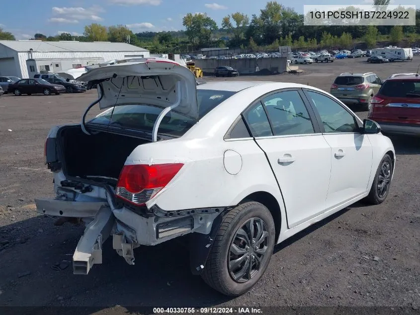 2011 Chevrolet Cruze Ls VIN: 1G1PC5SH1B7224922 Lot: 40330755