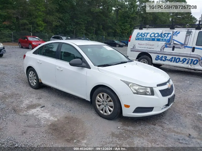 1G1PC5SH7B7267208 2011 Chevrolet Cruze Ls